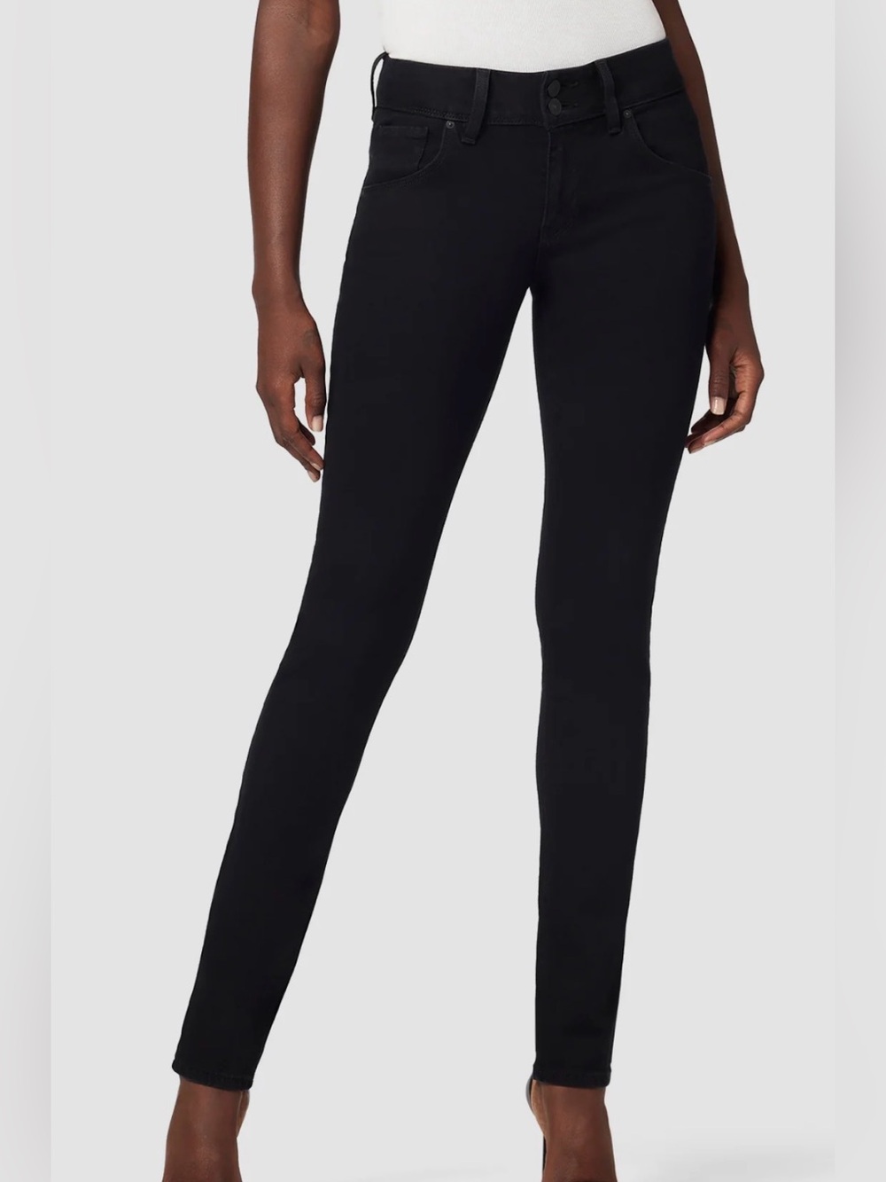 NWT Hudson Nicole Ankle Skinny Jeans Denim in Black Sz. 28